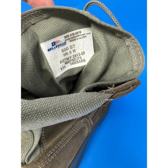 Belleville Steel Toe Combat Boots Gore-Tex Sage Green 600ST Mens 6.5 R main image 5